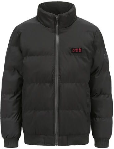 SRZYMJ Wintermantel Herren Leder Dicker Übergangsmantel Wintermantel Parka Übergangsjacke Freizeitjacke Outdoorjacke Winter Funktionsjacke Dünn Softshelljacke Sweatjacke Steppjacke Fleecejacke