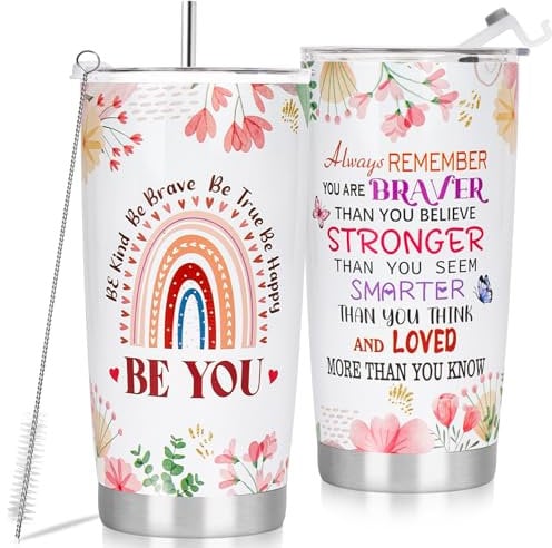 Gifts for Women Best Friend, Women Travel Mug, Birthday Retirement Christmas Gifts for Best Friends, Colleague Leaving, Insulated Coffee Cup & Wine Tumbler 600ml