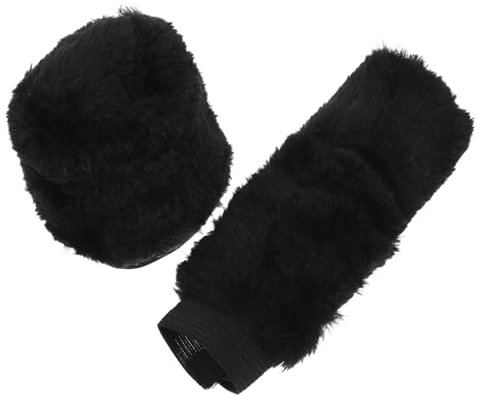 GLEAVI Auto Schaltknauf Abdeckung Und Handbremse Abdeckung Schaltknaufschutz Handbremsenabdeckung Plüsch Material Schutz Für Fahrzeuge Langlebigkeit Komfortables Fahren