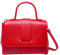 Chicca Borse Borsa a Mano Elegante con Tracolla da Donna in Pelle (Rosso)