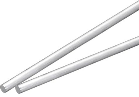 sourcing map 2 aste rotonde in alluminio da 1/4 (7 mm), 305 mm di lunghezza, asta rotonda in alluminio 6061 solida barra per tornio, per edilizia industriale e artigianato fai da te