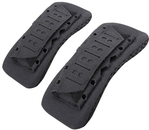 Modixun 2 Pack Shoulder Strap Pad, Breathable Backpack Strap Pads, Soft Mesh Cushion Shoulder Pads for Tactical Vest, Plate Carrier, Chest Rig, Sling Bag, Duffle Bag (Black)