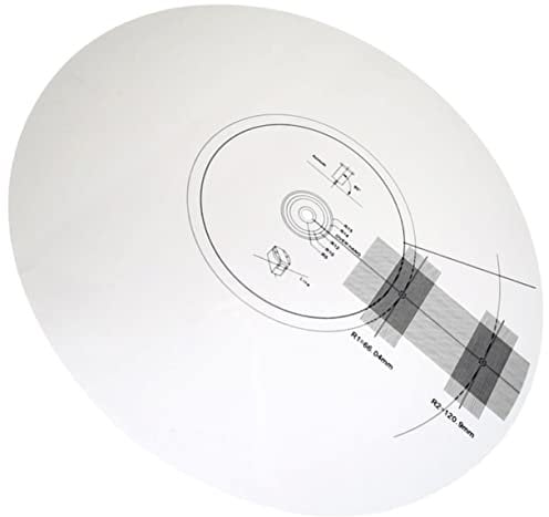 Mikikit Vinyl Record Pickup Calibration Plate Vinyl Turntable Mat Alignment Protractor