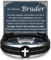 EYQV Kreuz Armband für Bruder, Geschenke für Bruder, Armabnd an Meinen Bruder von Schwester, Kleiner Großer Bruder Geschenk zum Geburtstag Weihnachten Firmung Jugendweihe Konfirmation
