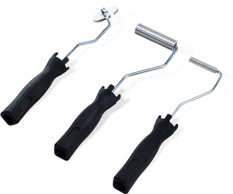 3 Stück Fiberglas Roller Kit, Fiberglas Rollenwerkzeug Kit Glasfaser Blasen Laminierrollen Griffset, Epoxidharz Roller Set für Schimmel Harz Wanne Dusche Badewanne Boot Reparatur Bubble Paddle Gerät