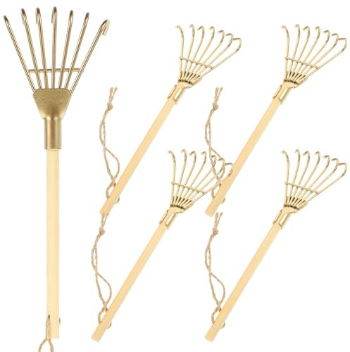 MAGICLULU 5stücke Räucherwerk-rechen Kleine Rechen Mehrzweck-rechen Sandglätter Sandtisch-rechen Kleiner Garten-rechen Räucherasche-Werkzeug Handpflanzwerkzeug