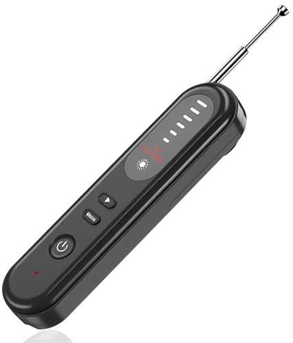 SciFiVisi Wanzen Detektor, Kamera Detektor Finder RF Wireless Detector, Anti-Aufnahme Detektoren mit 5 Stufen Empfindlichkeit, GPS Tracker Finder, für Hotel Heim Büro Reisen