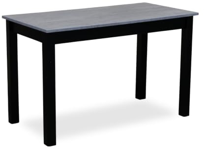 Metdrew Esstisch aus Holz |Tisch 120 x 60 cm | für 4 Personen |Wohnzimmertisch | aus Kiefernholz | klein | Skandinavischer Stil | küchentisch | Tischplatte: Betonoptik