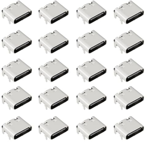 OTOTEC 20 Stück Typ C 3.1 16-polige USB-Buchse SMD SMT DX07B024 JJ 2R1500 für Smartphones Und Tablets
