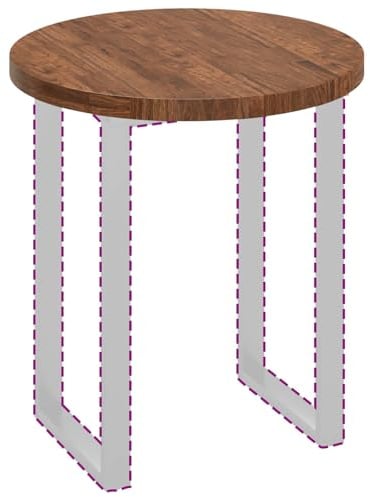 vidaXL Table Top Ø 70 x 4 cm Round Solid Oak Wood Light Brown