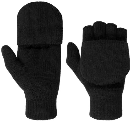 Lipodo Thinsulate Fingerless Handschuhe Damen/Herren - Unisex - Fingerlose Strickhandschuhe - Herbst/Winter- Waschbar - Fäustlinge Einfarbig - Winterhandschuhe