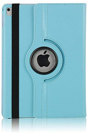 FuriGer Custodia per iPad 12.9 2017, iPad Pro 12.9 Custodia Smart Shell Stand Cover con 360 gradi di rotazione in pelle PU per Apple iPad Pro 12.9 2015/2017-Azzurro