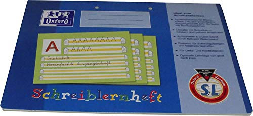 Oxford Schreiblernheft A4 quer Lineatur SL 16 Blatt (blau) (10er Pack)
