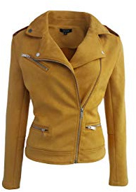 ODCOCD Faux Suede Jacket for Women Long Sleeve Zipper Up Casual Outwear
