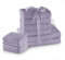 AmeliaHome Handtuch Set Lila 4 Gästetücher 30x50 cm 4 Handtücher 50x100 cm und 2 Duschtücher 70x140 cm 100% Baumwolle Qualität Saugfähig Violett Amari