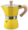 MYYINGELE 150ml Aluminum Moka Pot 3 Cup Italian Type Espresso Maker Espresso Coffee Maker Stovetop Coffee Makers for Home Office Coffee Pot, Yellow