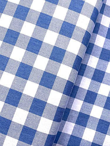 Baumwollstoff Dekostoff Denim Karo hellblau (1,5m)