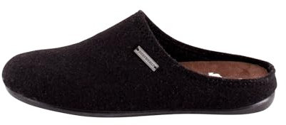 Shepherd of Sweden - Jon Wollhausschuhe - Herren - 100% Wolle - Schlupfmodell - Pantoffeln - Gummisohle - Black - Größe 41