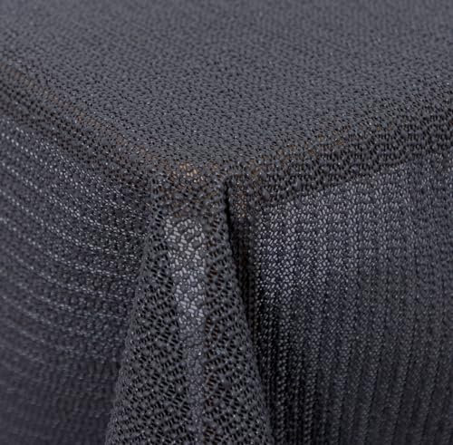 texpot Tischdecke 110 x 140 cm grau Gartendecke mit Saum abwaschbar Gartentischdecke Balkon Terrasse wetterfest