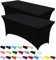 Utopia Kitchen Spandex Tablecloth 2 Pack [5FT, Black] Tight, Fitted, Washable and Wrinkle Resistant Stretch Rectangular Patio Table Cover Event, Wedding, Banquet & Parties [60Lx30Wx30H Inch] (UK0737)