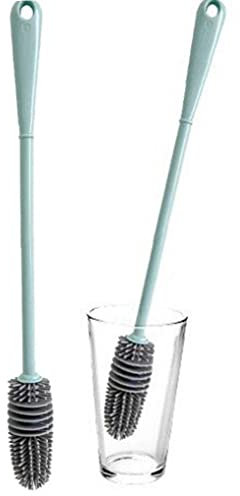 Lipfer Silicone Cup Brush Cup Scrubber Glass Cleaner Kitchen Cleaning Tool Long Handle Drink Wineglass Bottle Glass Cup Cleaning Brush