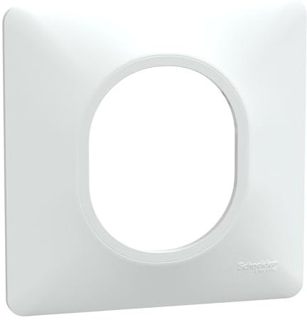 Schneider Electric - Ovalis - Plaque de finition - 1 poste Blanc - S320702