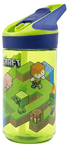 Stor Botella de agua infantil reutilizable de tritan de 480 ml de Minecraft