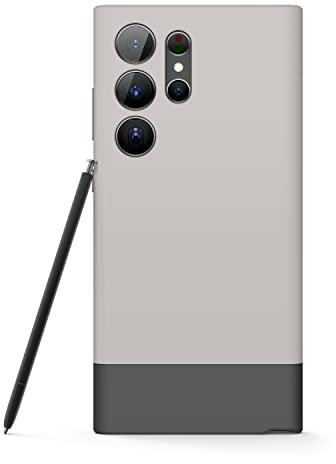 elago Coque Glide Compatible avec Samsung Galaxy S23 Ultra Étui, Découpes Précise d'Appareil Photo, Anti-Choc, Technologies Hybrides PC + TPU, Couverture Complète (Stone/Gris Foncé)