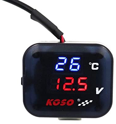 Voltímetro Termómetro de Moto Indicador de Temperatura Tensión Pantalla Digital Cargador USB Para Vespa TMAX XMAX