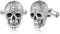 Totenkopf Manschettenknöpfe für Herren 925 Sterling Silber Schädel Manschettenknöpfe Totenkopf Muttertag Schmuck Geschenke für Männer