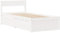 vidaXL White Solid Pine Wood Single Bed Frame with Drawers - 90x190 cm with Plywood Slats and Headboard for Bedroom Storage