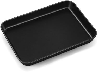 Backblech, Onader Karbonstahl Rechteckig Ofenblech, Kuchenblech mit Antihaftbeschichtung für Kochen Backen Servieren, Gesund & Robust, 23,7×17,7×2,5cm