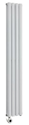 Milano Aruba 1000W White Vertical Double Oval Panel WiFi Electric Radiator - 1600mm x 236mm