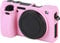 Camera Case for Sony Alpha A6100 A6300 A6400, Soft Silicone Protective Cover Housing Rubber Body Skin for Sony Alpha A6100 A6300 A6400 ILCE-6100 ILCE-6300 ILCE-6400 Digital SLR Camera Bag Pink