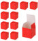 sourcing map 25 Pcs Red Gift Boxes, 4x4x4 Kraft Paper Candy Gift Boxes with Lids Cube Gift Box Bulk for Crafting Cupcake Christmas Wedding Presents Birthday Bridesmaids