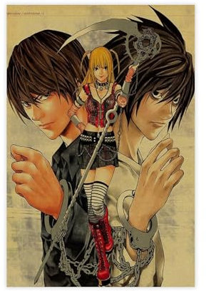 biegzc Poster auf Leinwand, Motiv: Death Note, Schlafzimmer, Dekoration, Landschaft, Büro, Raumdekoration, Geschenk, 30 x 45 cm