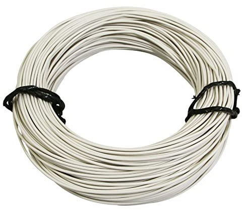 cyclingcolors Rouleau de 5 mètres fil électrique 0,5mm² cuivre blanc câble souple faisceau
