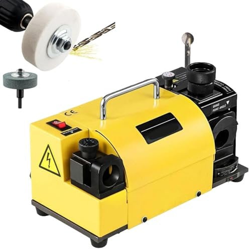 Drill Bit Sharpener Grinding Machine 3~20mm Twist Drill Bit Grinding Machine Electric Drill Bit Grinder Sharpener 120W 4400RPM (CBN Grinding Wheel) (20G)