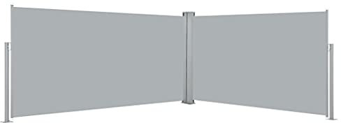 Home Garden - Toldo lateral retráctil (160 x 600 cm), color gris