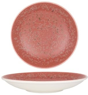 Rinart Platos hondos - Rosa - Porcelana - 25 cm (900cc) - juego de 6