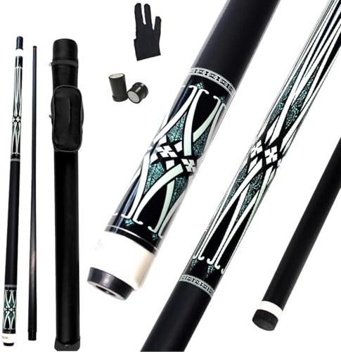 Kohlefaser-Billardqueue, handgefertigt, 147,3 cm, 538,6–567 g, 1/2 Dichtung, 11,8 mm Kopf, Billardqueue, Snooker-Queue, geeignet für acht neun Bälle, französisches Billard, Snooker
