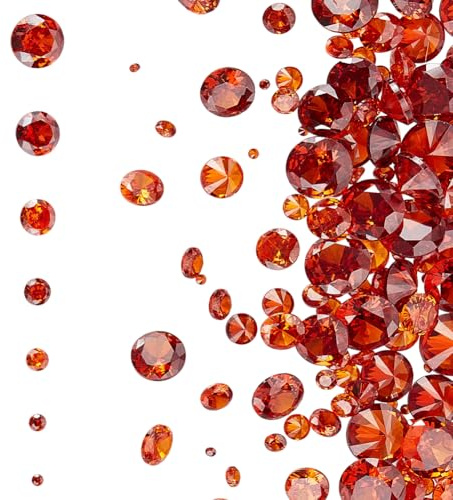 HOBBIESAY 7 Größe 140 Stück Zirkonia Cabochons 1-6mm Roter Kristall Facettierter Diamant Strass Mit Spitzer Rückseite Für Nagelkunst Ohrringe Armbänder Ringe Schmuck DIY Basteln