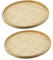 HOLIDYOYO 2pièces Panier Bambou Tressé Tamis Pour Aliments Et Rangement Domestique Colander Bambou Naturel Utilisation Polyvalente