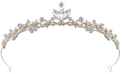Kristall Prinzessin Kopfschmuck Krone und Strass Tiaras Legierung Geburtstag Kristall Prinzessin Krone für Frauen und Mädchen, フリーサイズ