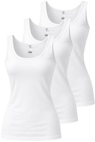 HAASIS Bodywear Damen Classic Achselhemd aus Feinripp, GOTS Zertifiziert; 3er Pack, 100% Baumwolle KBA