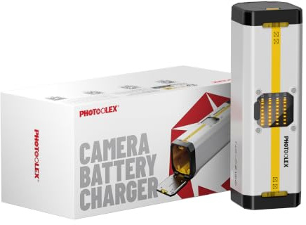 PHOTOOLEX NP-FZ100 Chargeur de Batterie pour Sony, BB 4 Chargeur 4-Fentes avec Port de Charge Rapide USB-C 60W, Compatible avec Sony Alpha A7V/A7III/A7IV/A7R V/A7R IV/A6700/A7R3/ ZV-E1/FX3/ZV-E10II