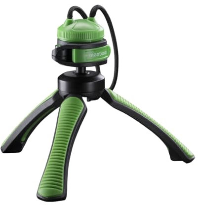 Mantona kaleido Gaia leichtes Mini Tisch und Handstativ (geeignet für Spiegelreflex, Digitalkameras und Camcorder) lime green