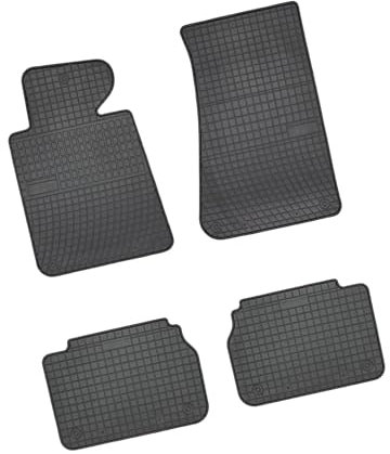 Bär-AfC BM00281 Gummimatten Auto Fußmatten Schwarz, Erhöhter Rand, Set 4-teilig, Passgenau für BMW 5er Typ E34 Baujahr 1987 bis 1996 LIM. und Kombi (Touring)