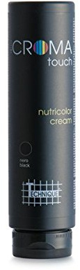TECHNIQUE Croma Touch Haarmaske für direktes Haar, 200 ml, Farbe Schwarz, intensiv, belebt das Haar