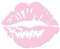 JasonCarlMorgan JCM Graphics Kiss Lips 190mm Iron On Transfer, Soft Pink